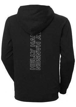 Męska bluza dresowa nierozpinana z kapturem Helly Hansen Core Graphic Sweat Hoodie - czarna ze sklepu Sportstylestory.com w kategorii Bluzy męskie - zdjęcie 176252394