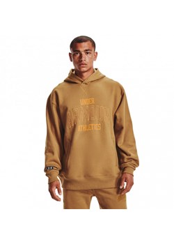 Męska bluza dresowa nierozpinana z kapturem Under Armour UA Originators Hoodie - brązowa ze sklepu Sportstylestory.com w kategorii Bluzy męskie - zdjęcie 176253031