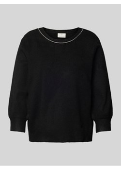 Sweter z dzianiny z prążkowanymi wykończeniami model ‘meridith’ ze sklepu Peek&Cloppenburg  w kategorii Swetry damskie - zdjęcie 176253081