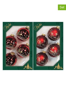 Krebs Glas Lauscha Bombki (8 szt.) w kolorze czerwonym - Ø 7 cm ze sklepu Limango Polska w kategorii Dekoracje bożonarodzeniowe - zdjęcie 176256500