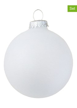 Krebs Glas Lauscha Bombki (4 szt.) w kolorze białym - Ø 8 cm ze sklepu Limango Polska w kategorii Dekoracje bożonarodzeniowe - zdjęcie 176256521