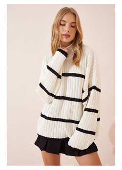 Happiness Istanbul Sweter w kolorze białym ze sklepu Limango Polska w kategorii Swetry damskie - zdjęcie 176256953