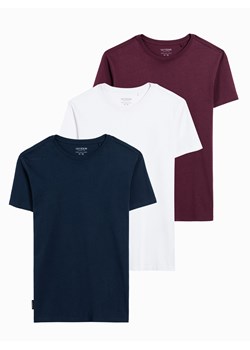 Zestaw koszulek bawełnianych BASIC 3-pak - mix V22 Z30 ze sklepu ombre w kategorii T-shirty męskie - zdjęcie 176261794