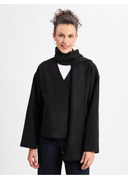Msch Copenhagen Kurtka damska - MSCHSyden Kobiety Sztuczne włókno czarny jednolity ze sklepu vangraaf w kategorii Kurtki damskie - zdjęcie 176262433