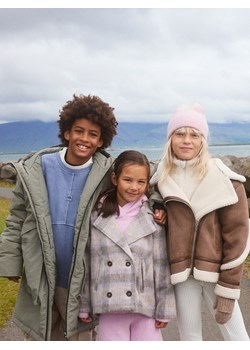 Reserved - Krótki płaszcz z wełną - wielobarwny ze sklepu Reserved w kategorii Płaszcze dziewczęce - zdjęcie 176262573