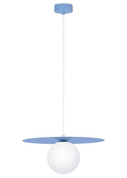 Niebieska lampa zwis ze szklaną kulą - A680 Dinero ze sklepu Edinos.pl w kategorii Lampy wiszące - zdjęcie 176263464
