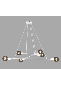 Biała loftowa lampa wisząca z odkrytymi żarówkami - 4X A728 H1-N85 ze sklepu Edinos.pl w kategorii Lampy wiszące - zdjęcie 176263540