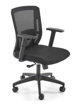 Czarny ergonomiczny fotel obrotowy z regulacją podłokietników - Pellis ze sklepu Edinos.pl w kategorii Krzesła biurowe - zdjęcie 176263873