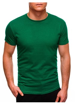 T-shirt męski basic 970S - zielony ze sklepu Edoti w kategorii T-shirty męskie - zdjęcie 176266253