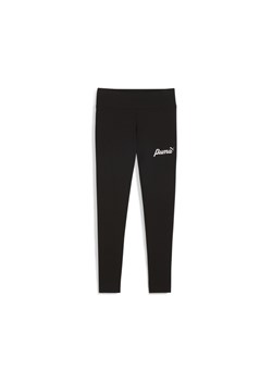 Damskie legginsy ESS+ SCRIPT PUMA Black Gold Foil ze sklepu Decathlon w kategorii Spodnie damskie - zdjęcie 176271544