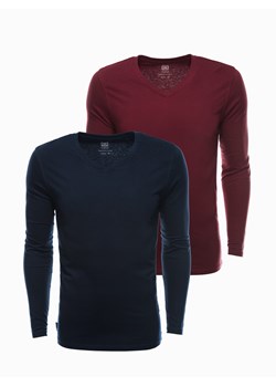 Zestaw longsleeve męski V-NECK - mix 2-pak V7 Z41 ze sklepu ombre w kategorii T-shirty męskie - zdjęcie 176277742