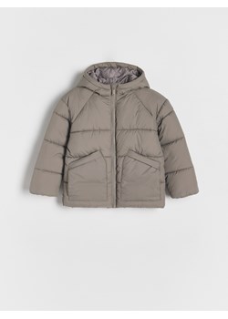 Reserved - Pikowana kurtka z kapturem - beżowy ze sklepu Reserved w kategorii Kurtki chłopięce - zdjęcie 176279741