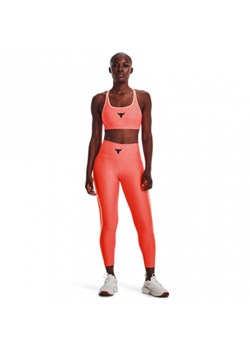 Damskie legginsy treningowe UNDER ARMOUR Project Rock HeatGear Ankle Leggings - koral ze sklepu Sportstylestory.com w kategorii Spodnie damskie - zdjęcie 176280354