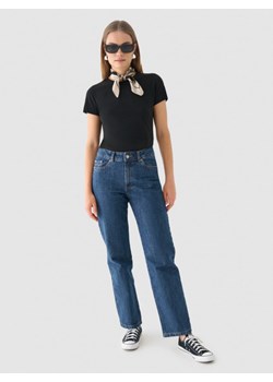 Damski t-shirt basic Outhorn OTHWAW24TTSHF2137 - czarny ze sklepu Sportstylestory.com w kategorii Bluzki damskie - zdjęcie 176280882