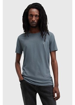 AllSaints t-shirt bawełniany TONIC męski kolor niebieski gładki M028JB ze sklepu ANSWEAR.com w kategorii T-shirty męskie - zdjęcie 176283364