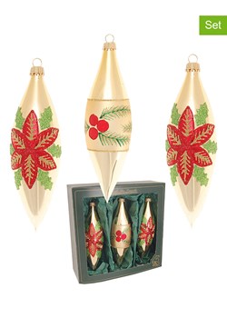 Krebs Glas Lauscha Bombki (3 szt.) w kolorze złoto-czerwonym ze sklepu Limango Polska w kategorii Dekoracje bożonarodzeniowe - zdjęcie 176284773