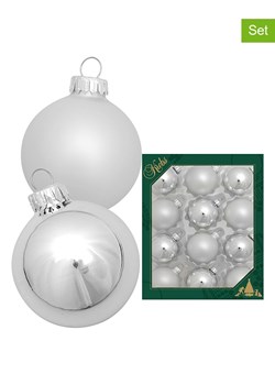 Krebs Glas Lauscha Bombki (12 szt.) w kolorze srebrnym - Ø 5 cm ze sklepu Limango Polska w kategorii Dekoracje bożonarodzeniowe - zdjęcie 176284920