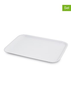 Guardini Papierowe tace (2 szt.) w kolorze białym - 42 x 31 cm ze sklepu Limango Polska w kategorii Misy i tace dekoracyjne - zdjęcie 176285550