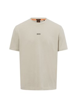 BOSS Orange T-shirt męski Mężczyźni Bawełna beżowy jednolity ze sklepu vangraaf w kategorii T-shirty męskie - zdjęcie 176286491