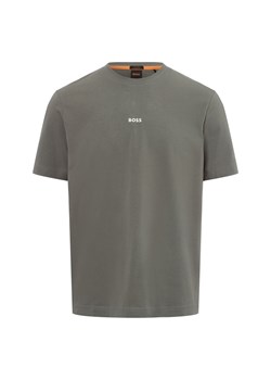 BOSS Orange T-shirt męski Mężczyźni Bawełna szary jednolity ze sklepu vangraaf w kategorii T-shirty męskie - zdjęcie 176286492