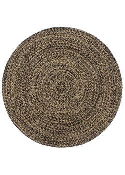Rustykalny okragły czarny dywanik 120 cm R8-A34 ze sklepu Edinos.pl w kategorii Dywany - zdjęcie 176289780