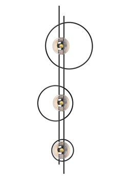 Czarno-bursztynowy duży loftowy kinkiet geometryczny - A724-Agna ze sklepu Edinos.pl w kategorii Lampy ścienne - zdjęcie 176289982
