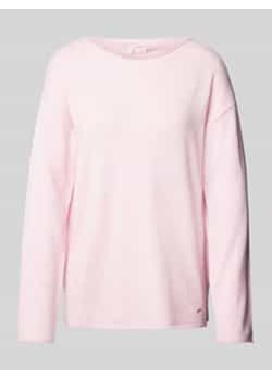 Sweter z dzianiny z dekoltem w łódkę model ‘LIZ’ ze sklepu Peek&Cloppenburg  w kategorii Swetry damskie - zdjęcie 176295110
