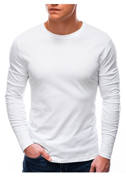 Longsleeve męski bez nadruku 59L - biały ze sklepu Edoti w kategorii T-shirty męskie - zdjęcie 176306203