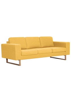 Elegancka trzyosobowa sofa Ladi 3X - żółta ze sklepu Edinos.pl w kategorii Sofy i kanapy - zdjęcie 176309011