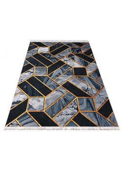 Czarno-szary geometryczny dywan glamour Czarny mat B7-K10 ze sklepu Edinos.pl w kategorii Dywany - zdjęcie 176309032