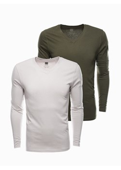 Zestaw longsleeve męski V-NECK - mix 2-pak V5 Z41 ze sklepu ombre w kategorii T-shirty męskie - zdjęcie 176311801