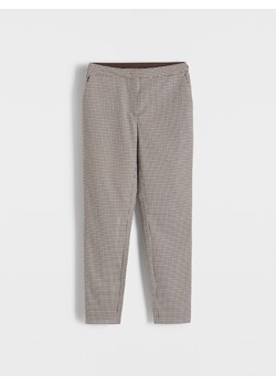 Reserved - Spodnie w kratę - beżowy ze sklepu Reserved w kategorii Spodnie damskie - zdjęcie 176312774