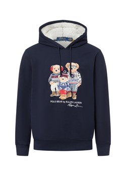 Polo Ralph Lauren Męski sweter z kapturem Mężczyźni granatowy jednolity ze sklepu vangraaf w kategorii Bluzy męskie - zdjęcie 176316384