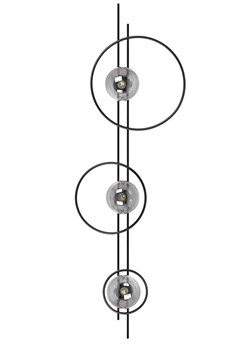 Czarno-grafitowy potrójny geometryczny kinkiet loftowy - A724-Agna ze sklepu Edinos.pl w kategorii Lampy ścienne - zdjęcie 176316751