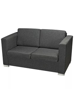 Dwuosobowa ciemnoszara sofa loftowa - Sigala 2Q ze sklepu Edinos.pl w kategorii Sofy i kanapy - zdjęcie 176316863