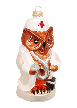 Krebs Glas Lauscha Ozdoba choinkowa ze wzorem - dł. 11 cm ze sklepu Limango Polska w kategorii Dekoracje bożonarodzeniowe - zdjęcie 176323842