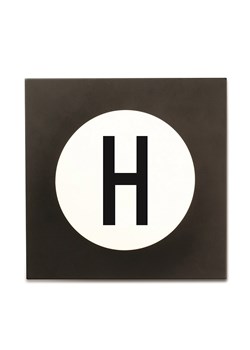 Design Letters Haczyk ścienny &quot;H&quot; w kolorze czarnym - 9 x 14 cm ze sklepu Limango Polska w kategorii Szafy - zdjęcie 176324461