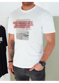 Koszulka męska z nadrukiem biała Dstreet RX5487 ze sklepu DSTREET.PL w kategorii T-shirty męskie - zdjęcie 176328722