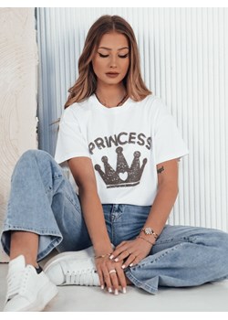 T-shirt damski PRINCY biały Dstreet RY2390 ze sklepu DSTREET.PL w kategorii Bluzki damskie - zdjęcie 176329992