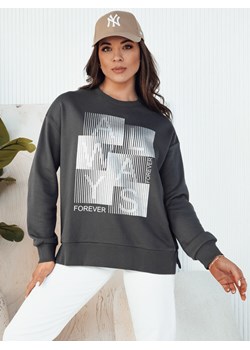 Bluza damska FEMMES grafitowa Dstreet BY1283 ze sklepu DSTREET.PL w kategorii Bluzy damskie - zdjęcie 176330222