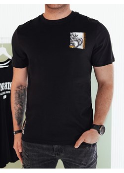 Koszulka męska z nadrukiem czarna Dstreet RX5482 ze sklepu DSTREET.PL w kategorii T-shirty męskie - zdjęcie 176332674