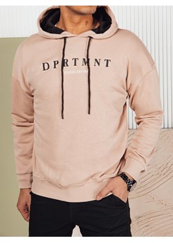 Bluza męska z nadrukiem beżowa Dstreet BX5677 ze sklepu DSTREET.PL w kategorii Bluzy męskie - zdjęcie 176333192