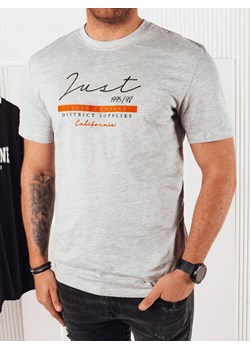 Koszulka męska z nadrukiem szara Dstreet RX5424 ze sklepu DSTREET.PL w kategorii T-shirty męskie - zdjęcie 176335214