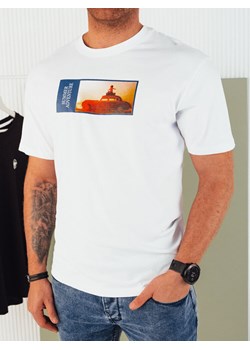 Koszulka męska z nadrukiem biała Dstreet RX5484 ze sklepu DSTREET.PL w kategorii T-shirty męskie - zdjęcie 176335942