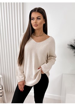 sweter fornelos beżowy one size ze sklepu UBRA w kategorii Swetry damskie - zdjęcie 176344672