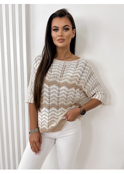 sweter embo biały one size ze sklepu UBRA w kategorii Swetry damskie - zdjęcie 176345020