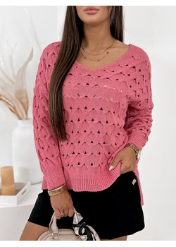 sweter verbos koralowy one size ze sklepu UBRA w kategorii Swetry damskie - zdjęcie 176349452