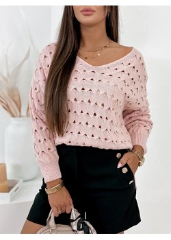 sweter verbos pudrowy róż one size ze sklepu UBRA w kategorii Swetry damskie - zdjęcie 176349463