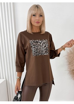 bluzka lozana brązowa one size ze sklepu UBRA w kategorii Bluzki damskie - zdjęcie 176350771
