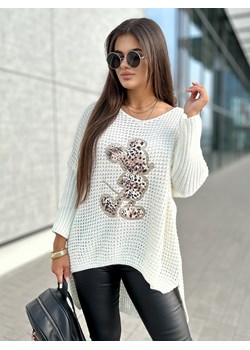 sweter lemouse ecru one size ze sklepu UBRA w kategorii Swetry damskie - zdjęcie 176351040